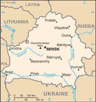 Foto: B�lorusko-politick� mapa