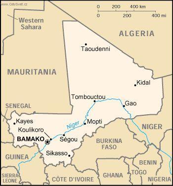 Foto: Mali-politick� mapa