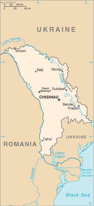 Foto: Moldavsko-politick� mapa
