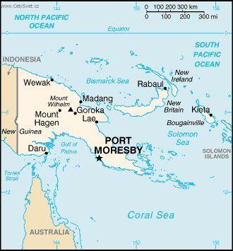 Foto: Papua-Nov� Guinea-politick� mapa